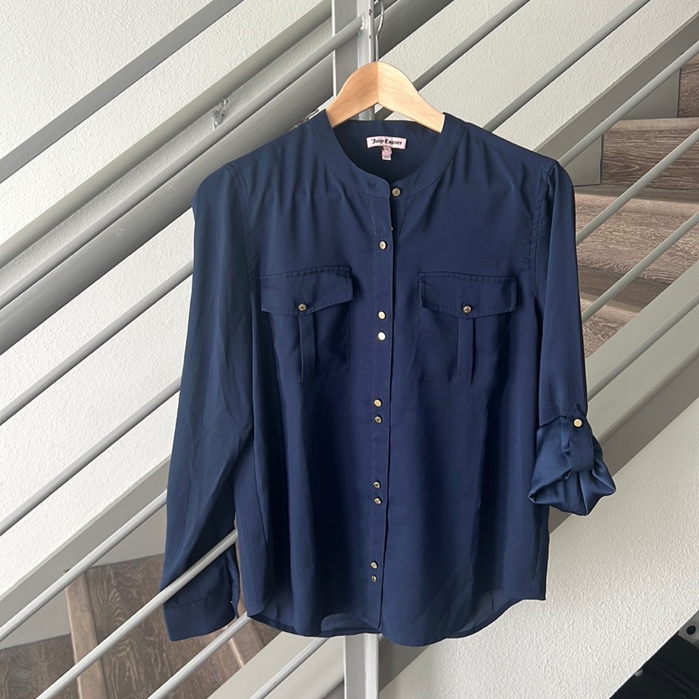 Juicy Couture Navy Blouse, S